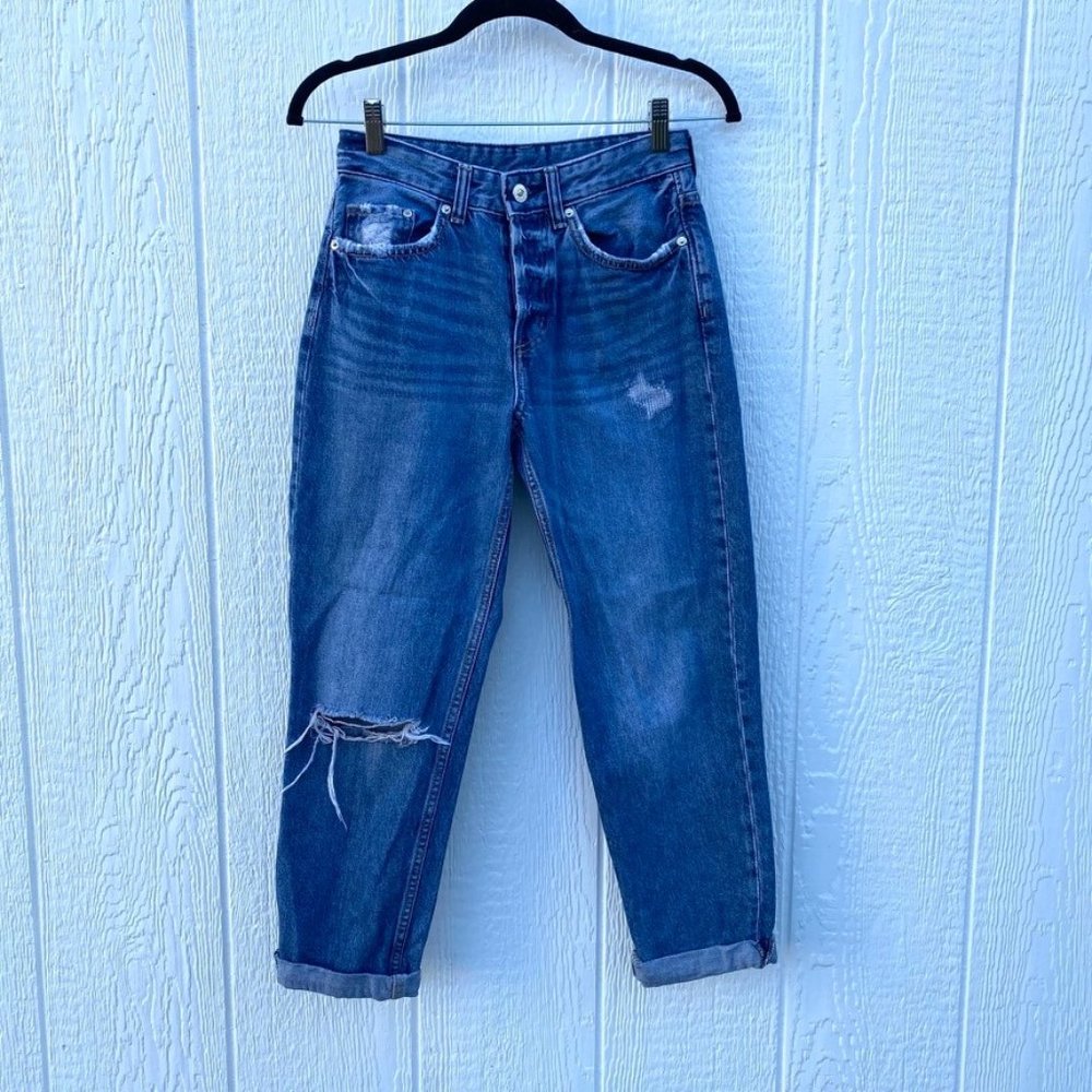 H&M &Denim Boyfriend Jeans 24 - Picture 1 of 8